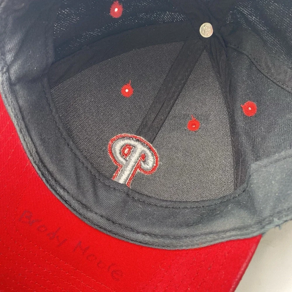 Philadelphia‎ Phillies Youth Hat Black Strapback Adjustable VGC Fan Favorite